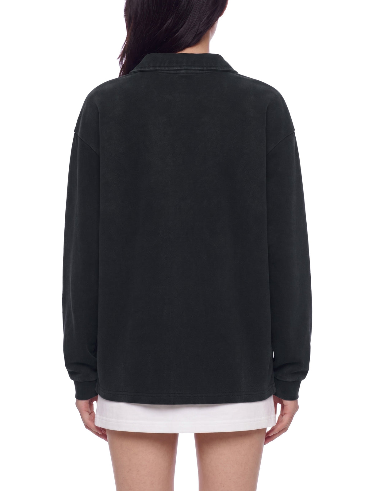 Unisex Loose Long Sleeve Polo Shirt