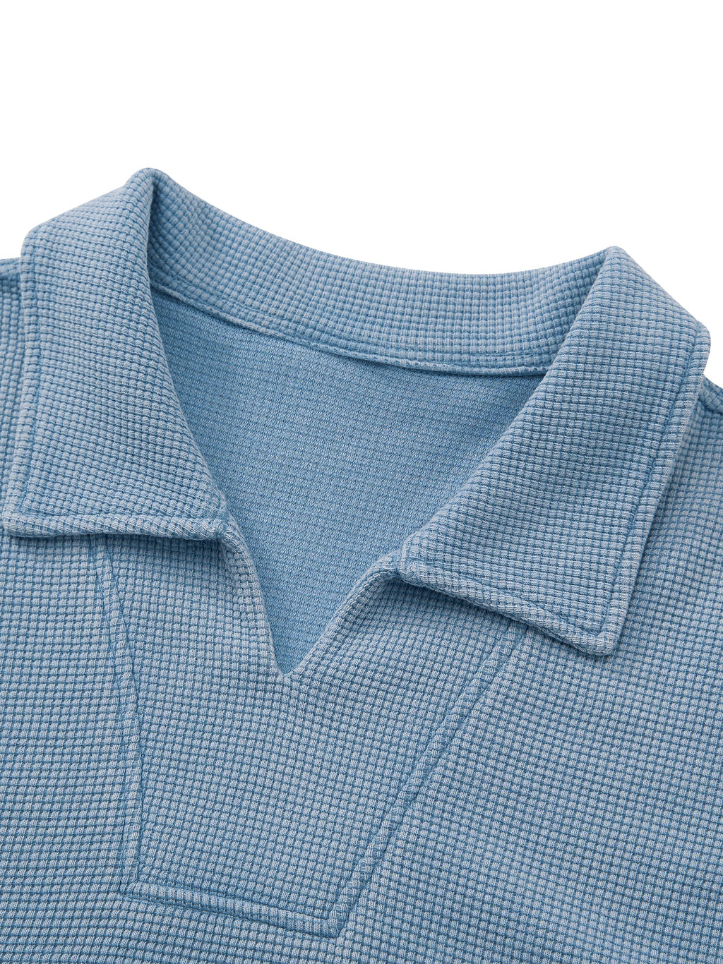 Unisex Vintage Wash Waffle Boxy Polo Shirt