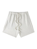Unisex Earth Tone Loose Fit Cotton Shorts