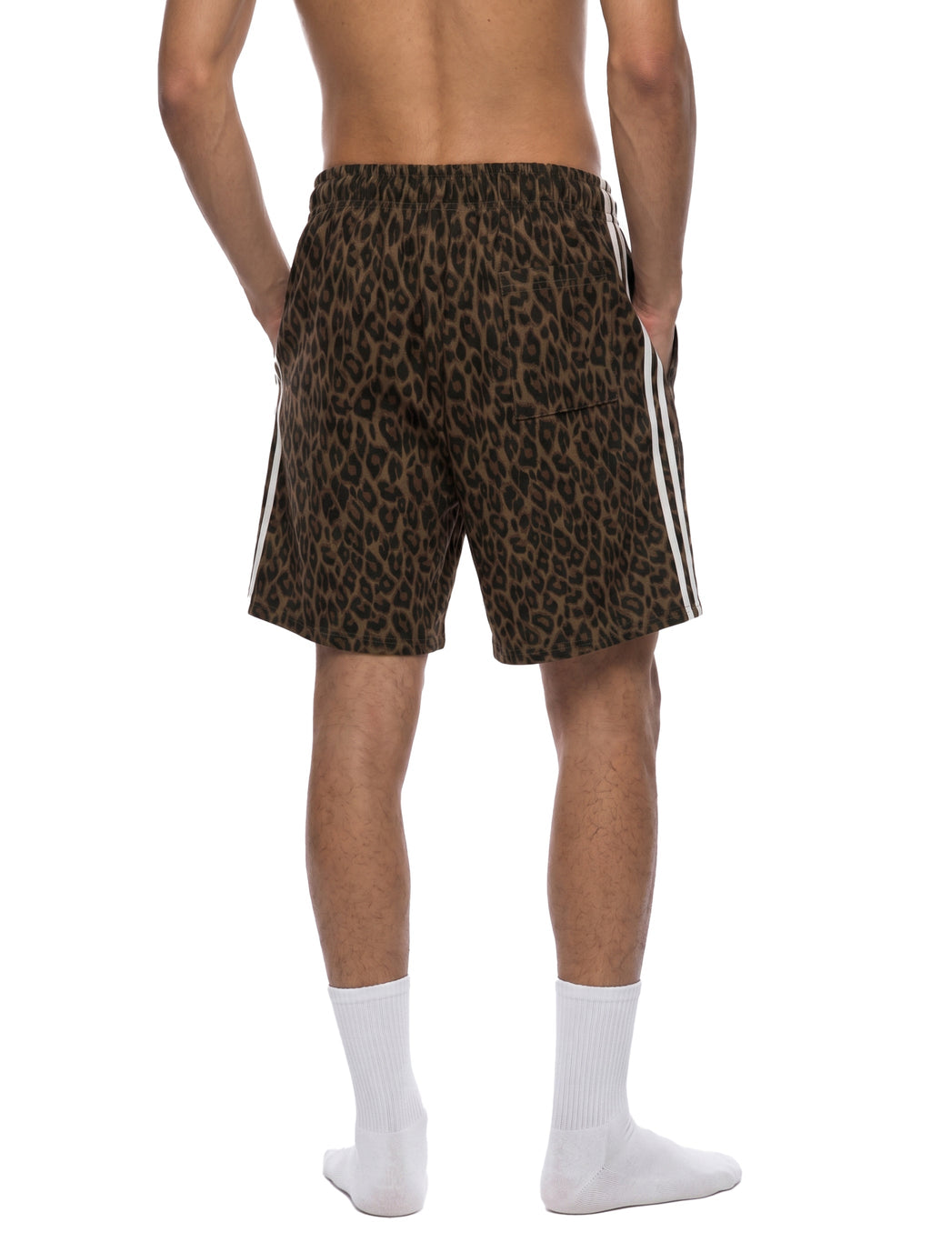 Unisex Heavyweight Leopard Drawstring Shorts