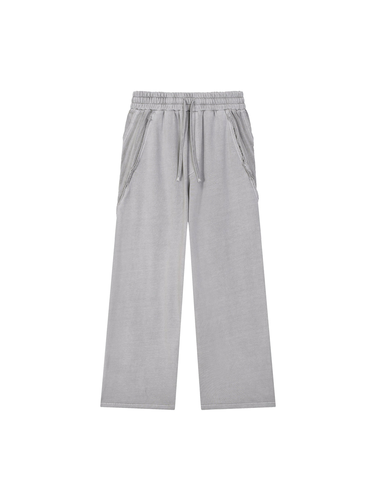 Snow Washed Tape Raw-Edge Sweatpants