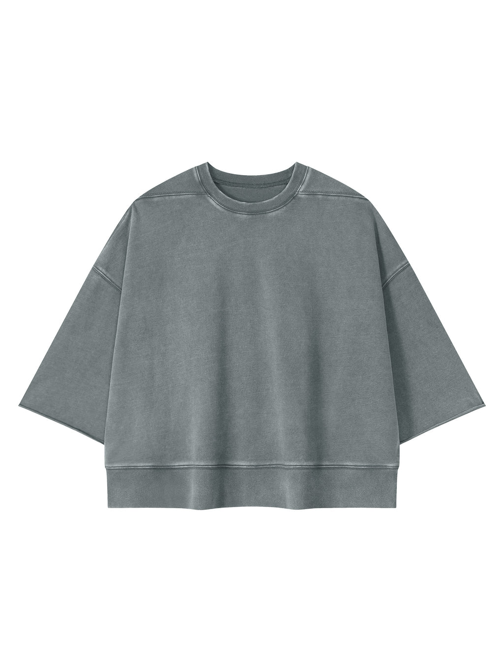 Unisex Mineral Wash Boxy Raw Edge T-Shirt