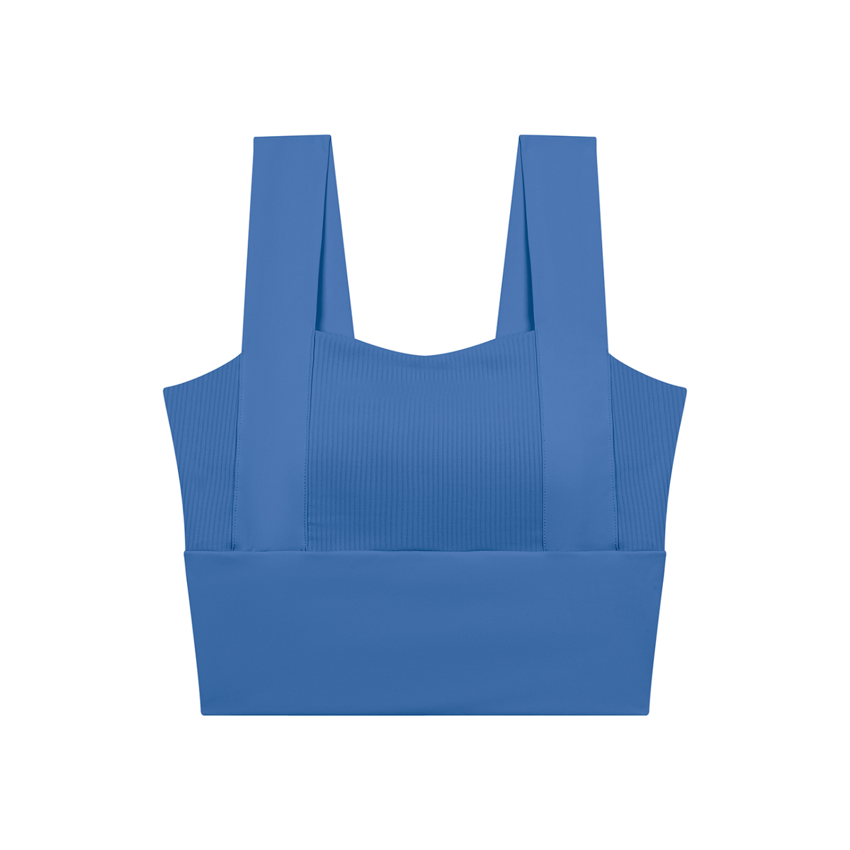 Women’s Yoga Crop Tank Top in Colorful Blue - front view