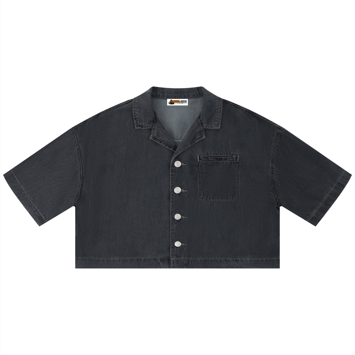 Women's Vintage Wash Boxy Cropped Shirt