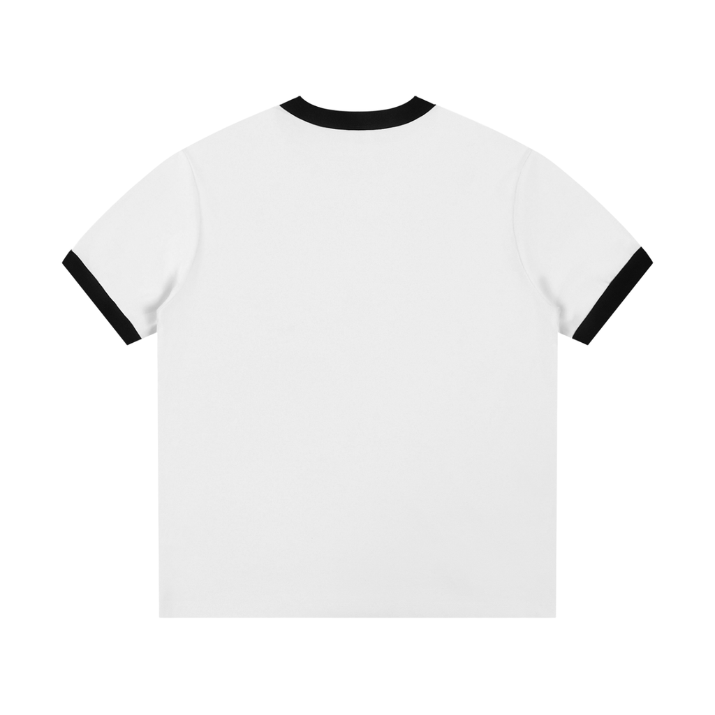 Unisex Contrast-Edge Ribbed Crewneck T-Shirt gallery view