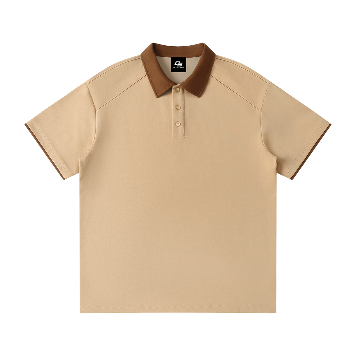Contrast Collar Raglan Polo Shirt