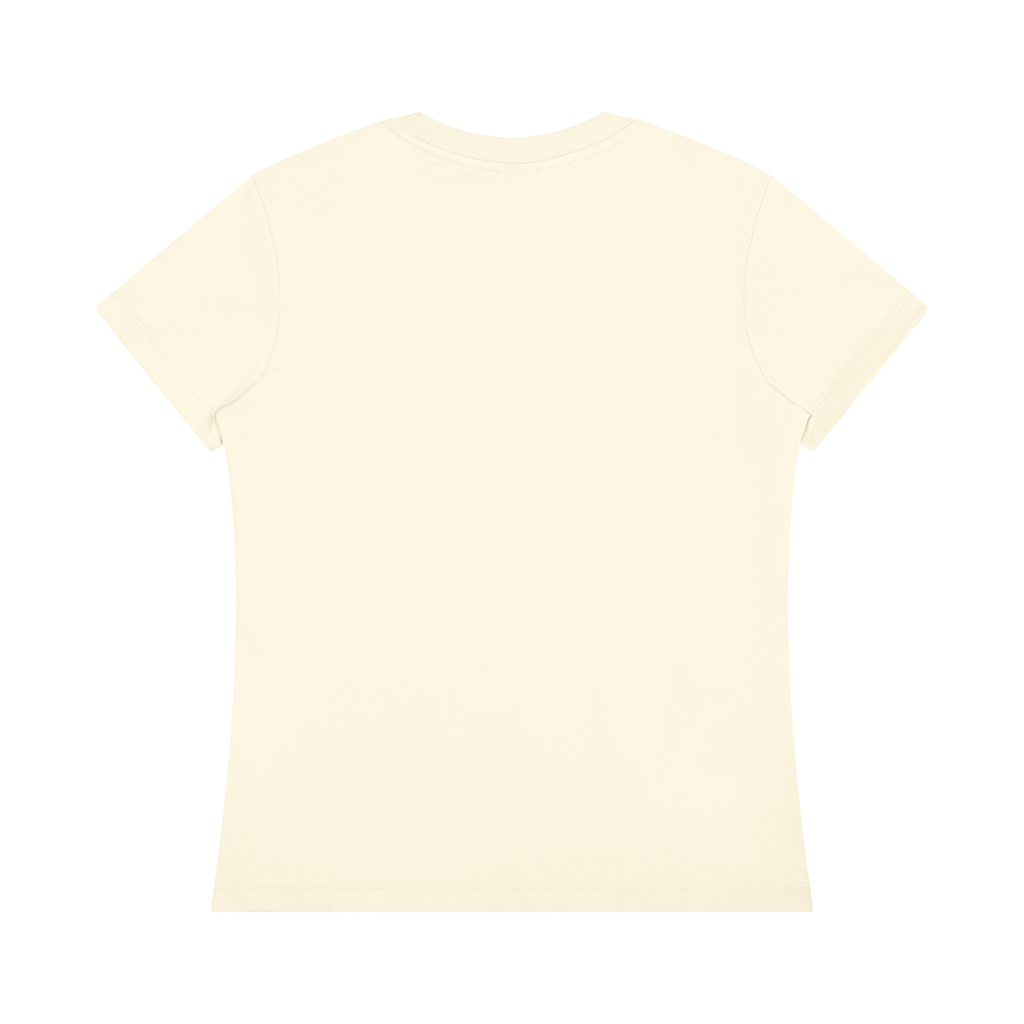 Bloom Anyway women's graphic T-shirt in Apricot – plain back
