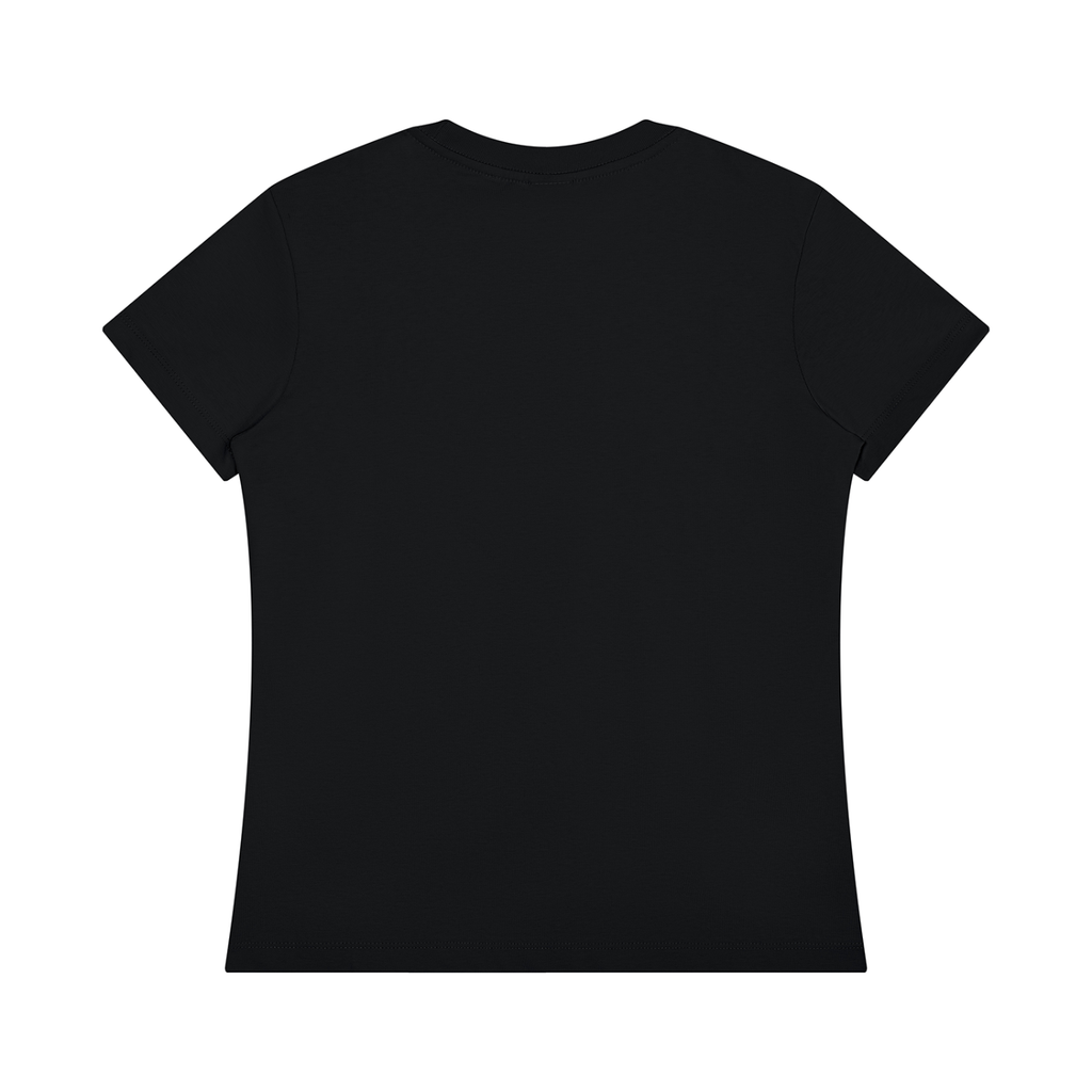 Bloom Anyway women's graphic T-shirt in Black – plain back