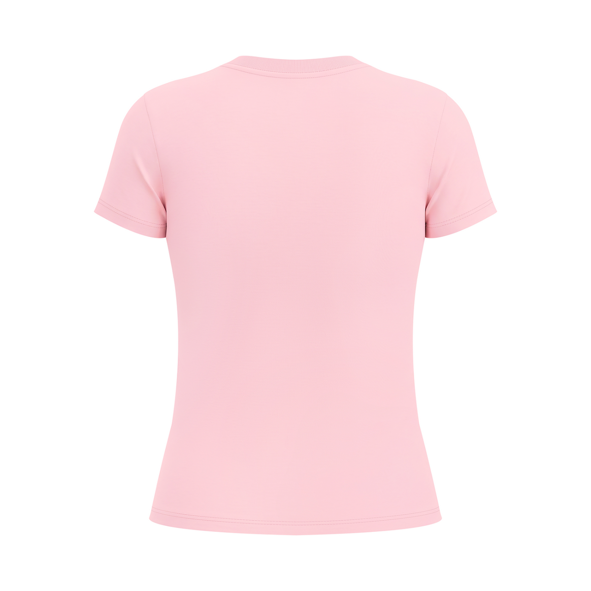 Bloom Anyway women's graphic T-shirt in Light Pink – plain back mockup