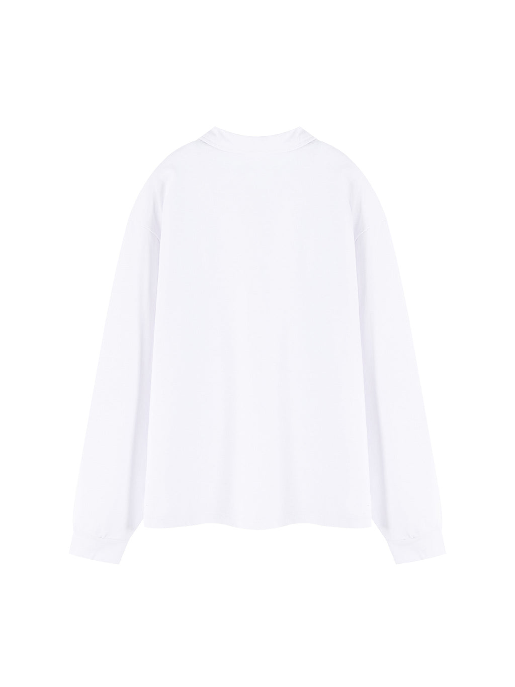 Unisex Loose Long Sleeve Polo Shirt