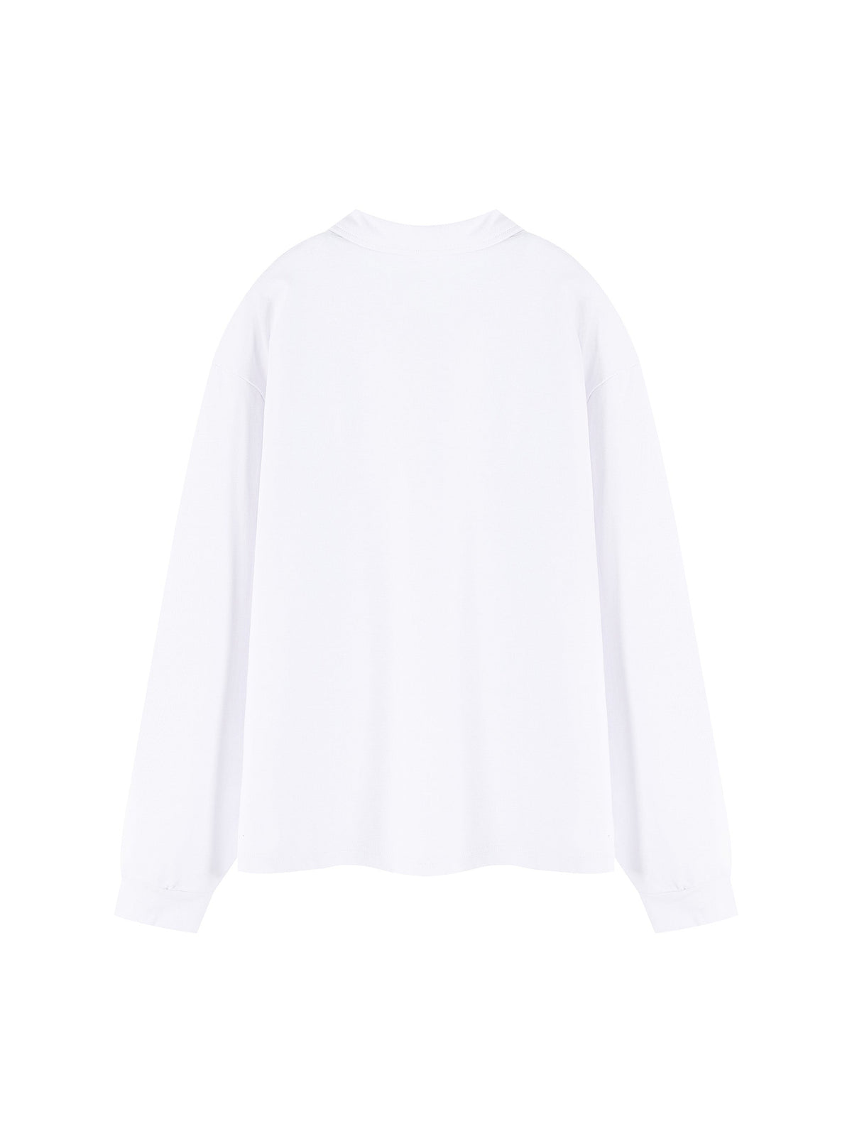 Unisex Loose Long Sleeve Polo Shirt