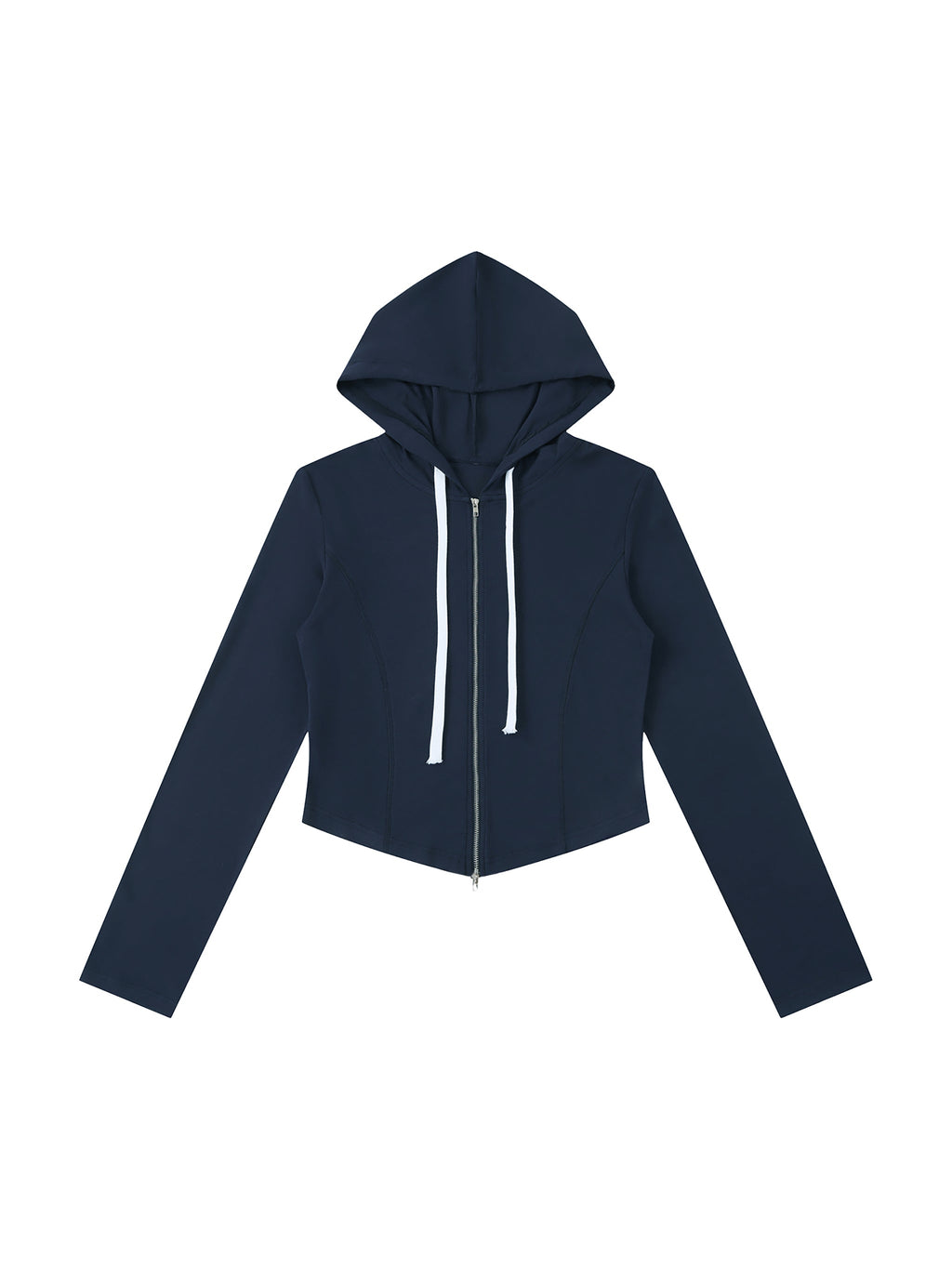 Women's Slim Cropped Full Zip Hoodie