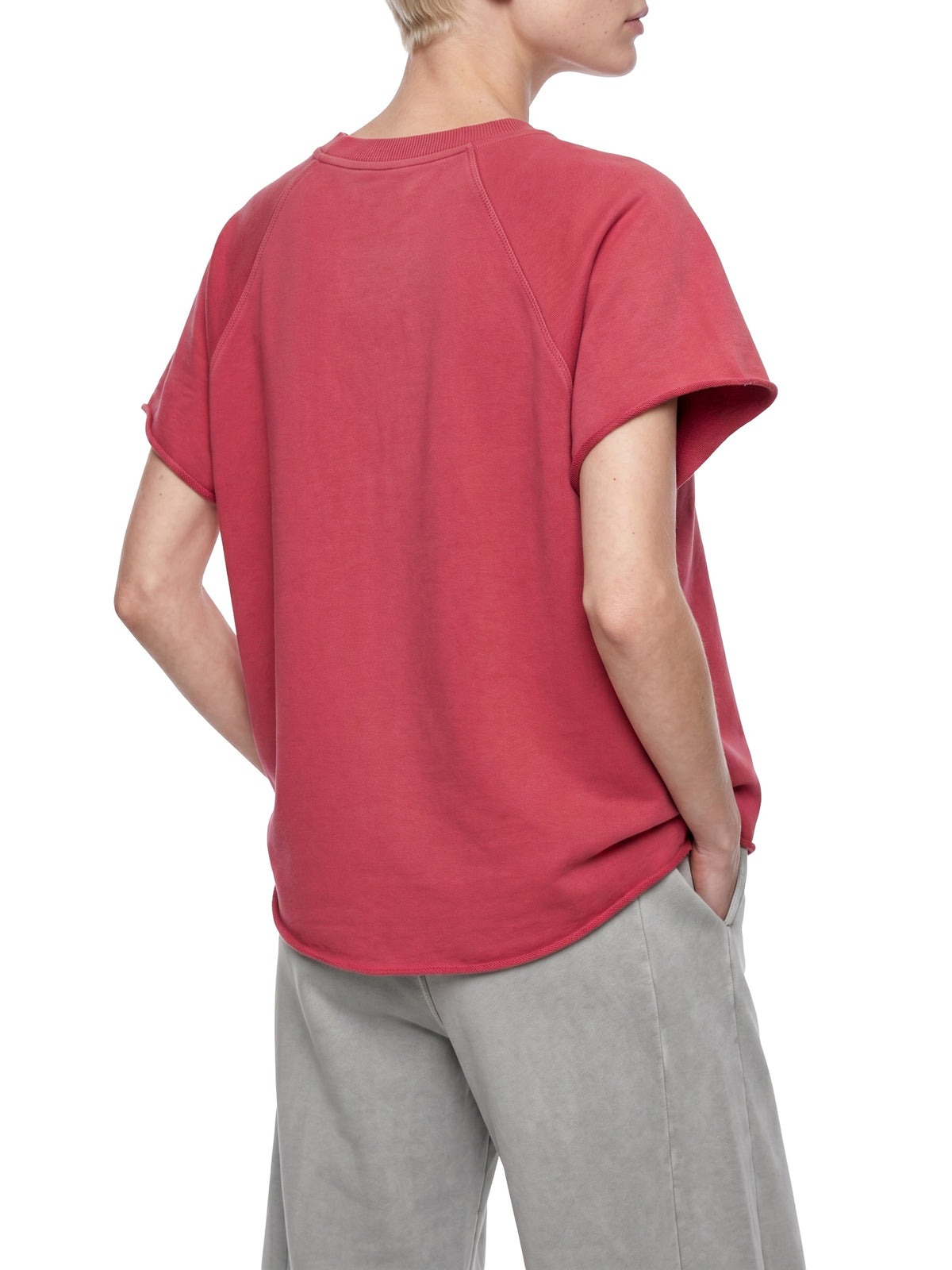 Unisex Vintage Wash Raw Edge Boxy T-Shirt