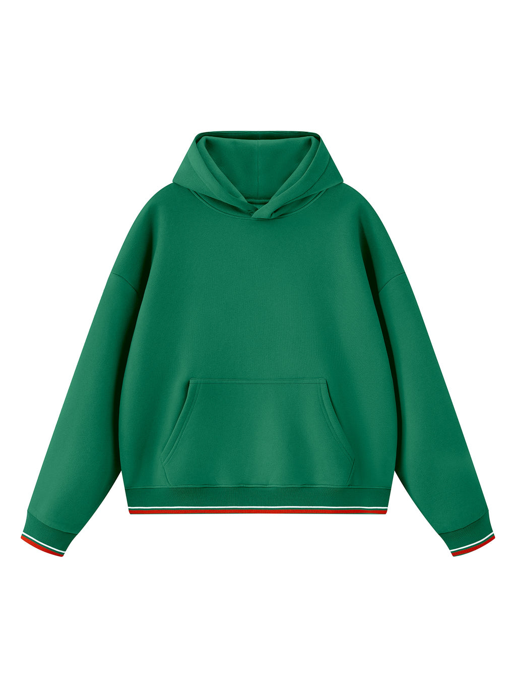 Unisex Oversized Color Block Fleece Hoodie