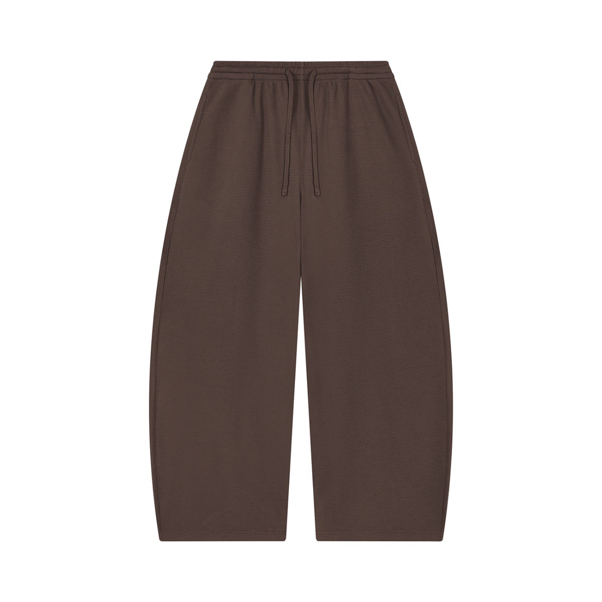 Unisex Waffle Barrel Leg Pants