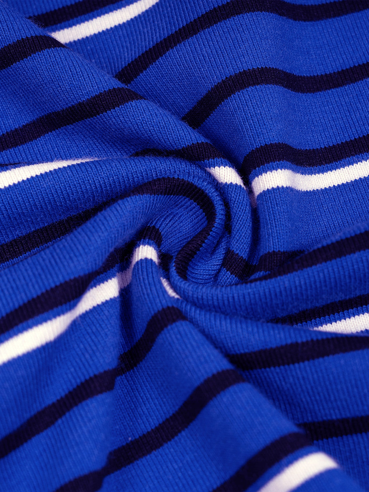 Unisex Striped Boxy Collared Polo Shirt