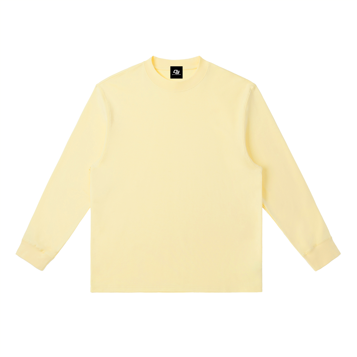 Yellow Cream Essential Crewneck Long-Sleeve T-Shirt front product view