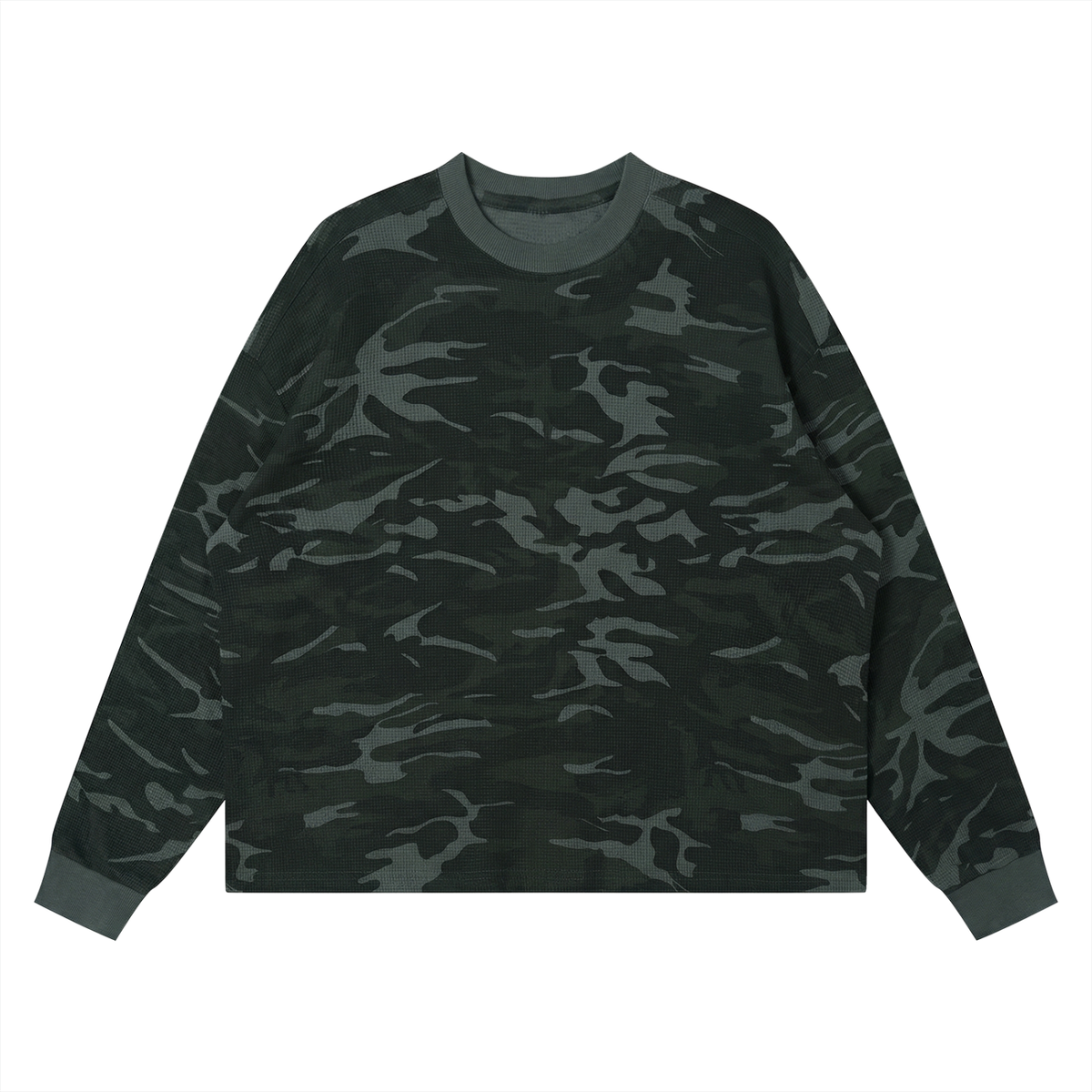 Unisex Waffle Boxy Long Sleeve T-Shirt
