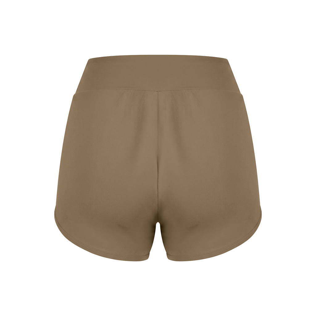 Off Script Women’s High-Rise Curved-Hem Pocket Yoga Shorts