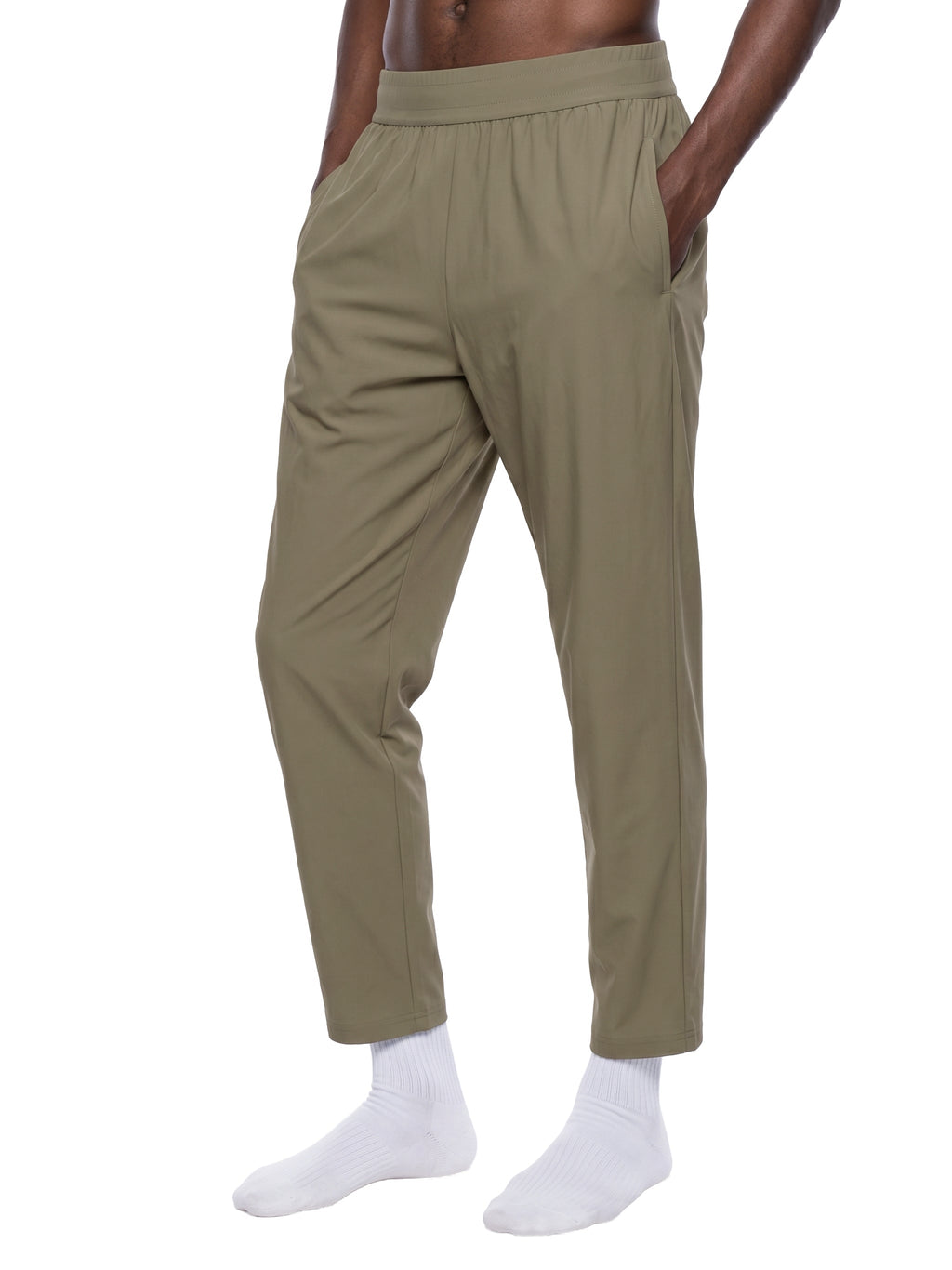 Men's Straight Leg Elastic Waist Pants