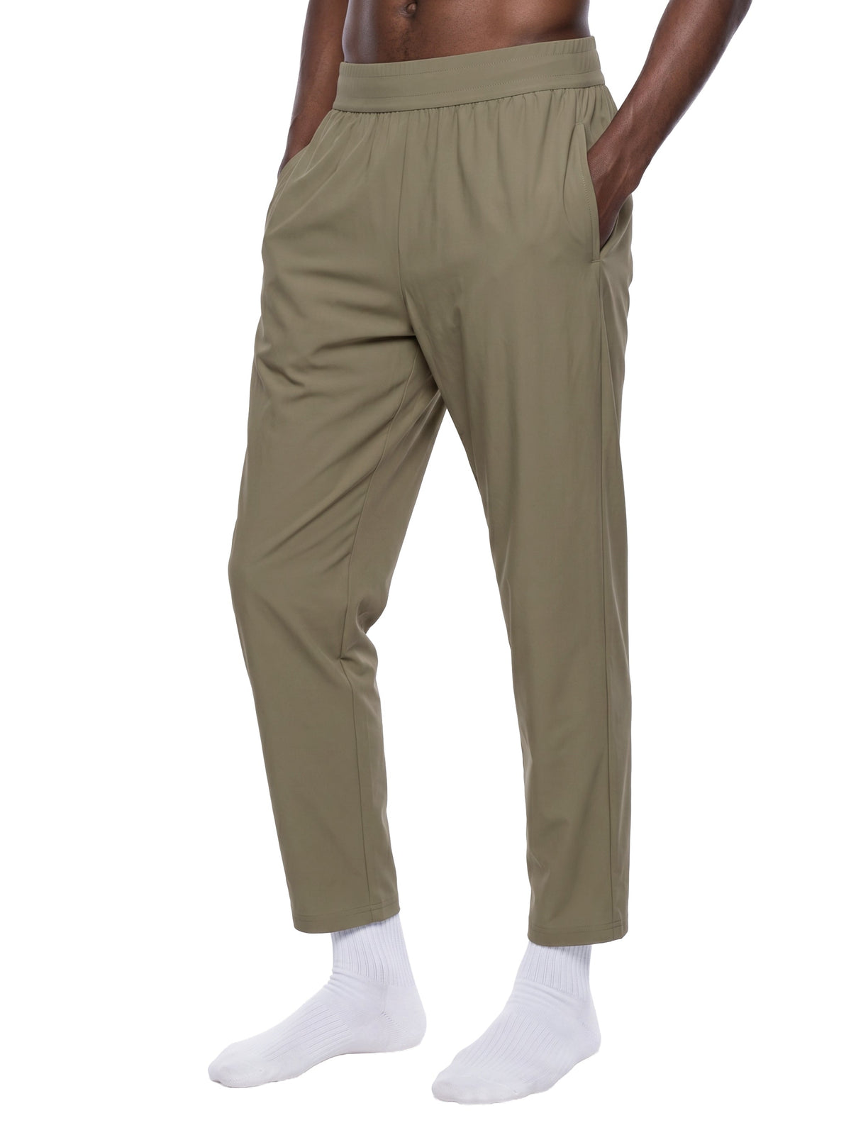 Men's Straight Leg Elastic Waist Pants