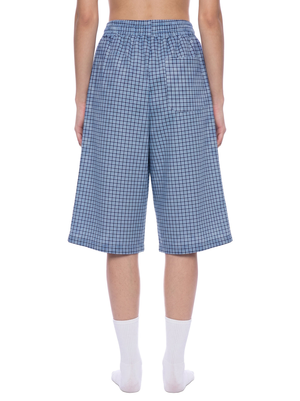 Unisex Plaid Drawstring Shorts