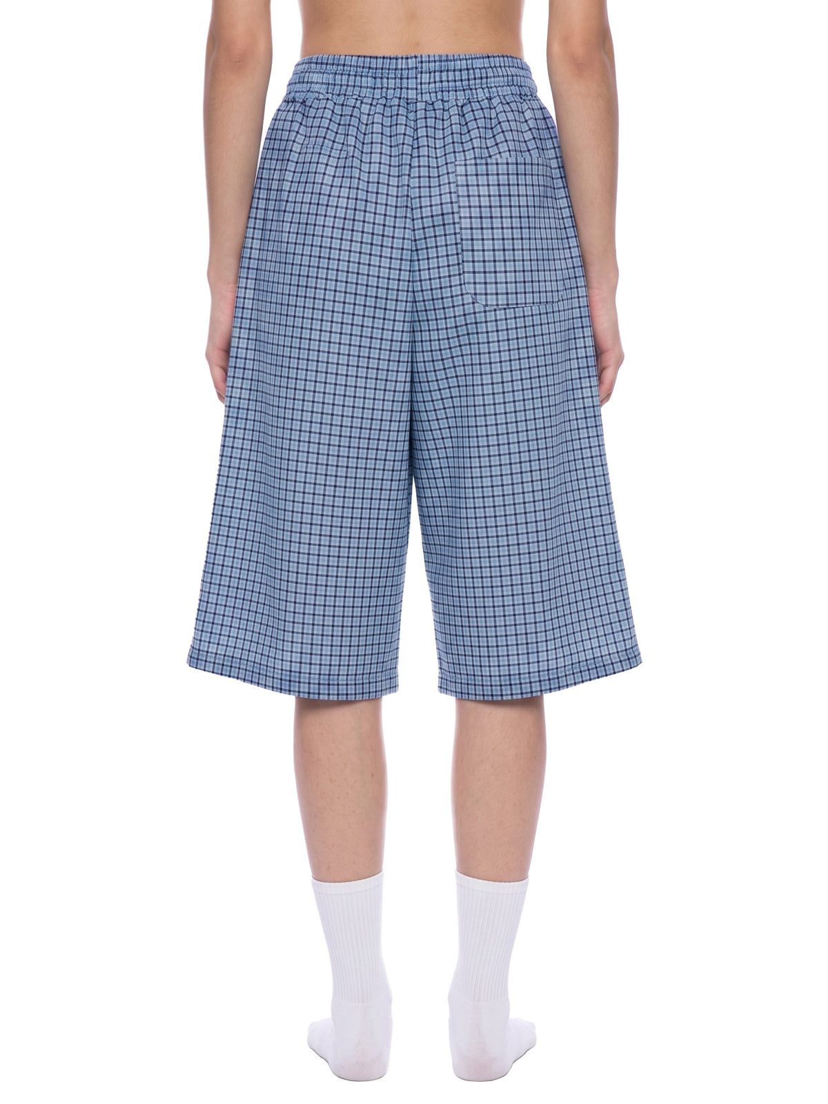 Unisex Plaid Drawstring Shorts