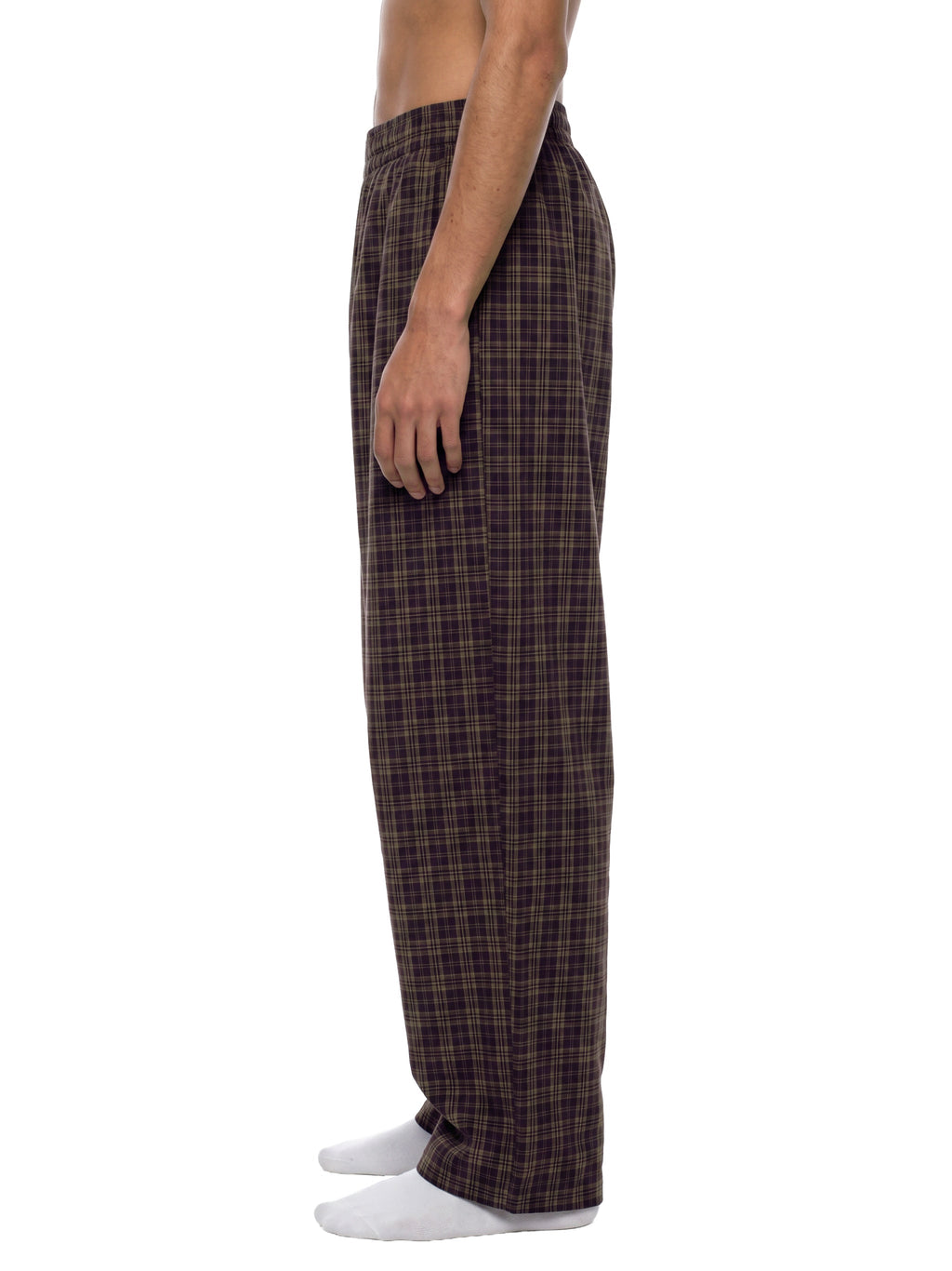 Unisex Plaid Wide-Leg Pants