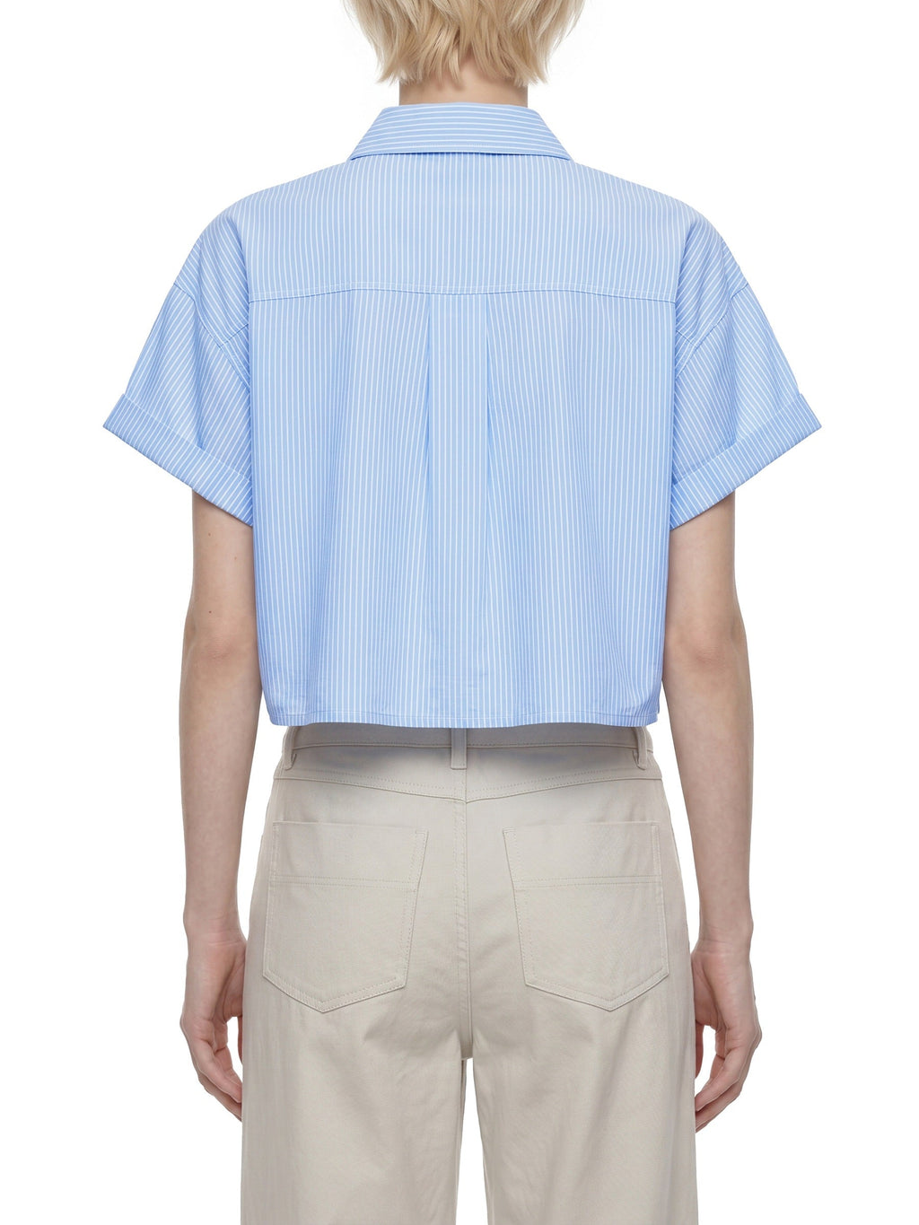 Women’s Striped Boxy Cropped Shirt
