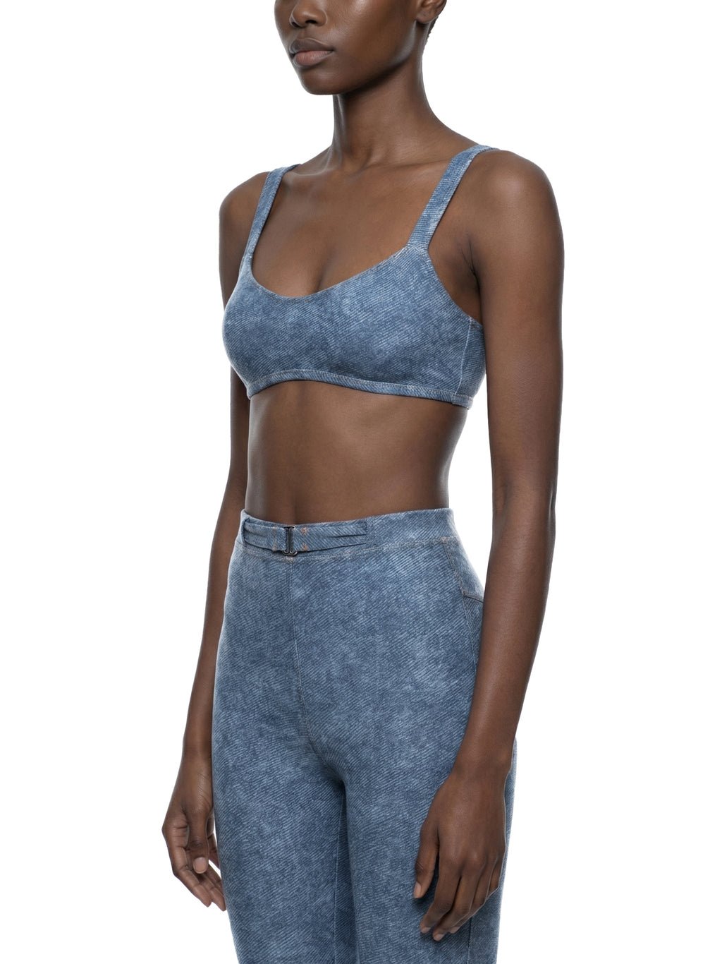 Women's Faux Denim Sports Bra
