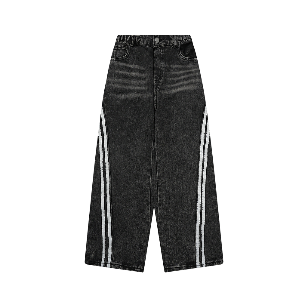 Kids' Vintage-Wash Side-Stripe Jeans