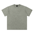 Bean Green Unisex bamboo slub snow-washed T-shirt front view