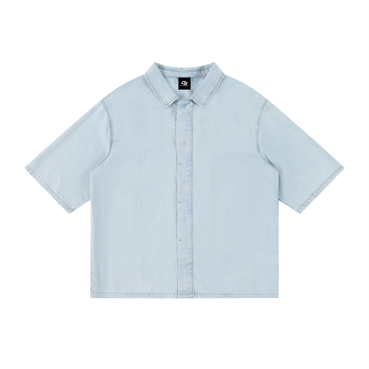 Unisex Vintage Wash Drop Shoulder Lyocell Shirt