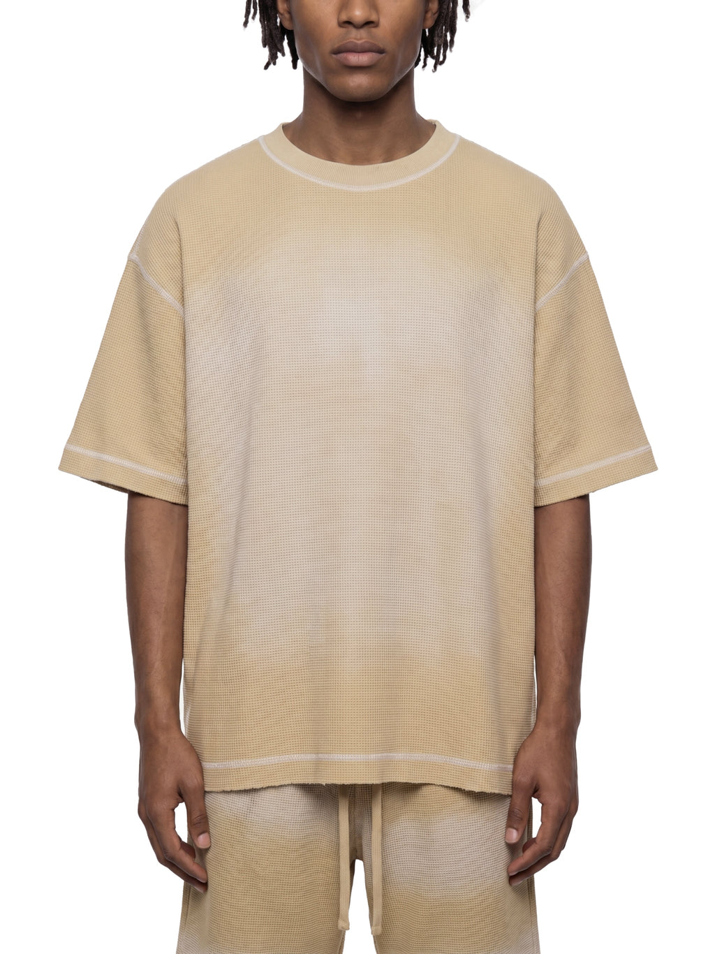 Unisex Sunfade Waffle Boxy T-Shirt