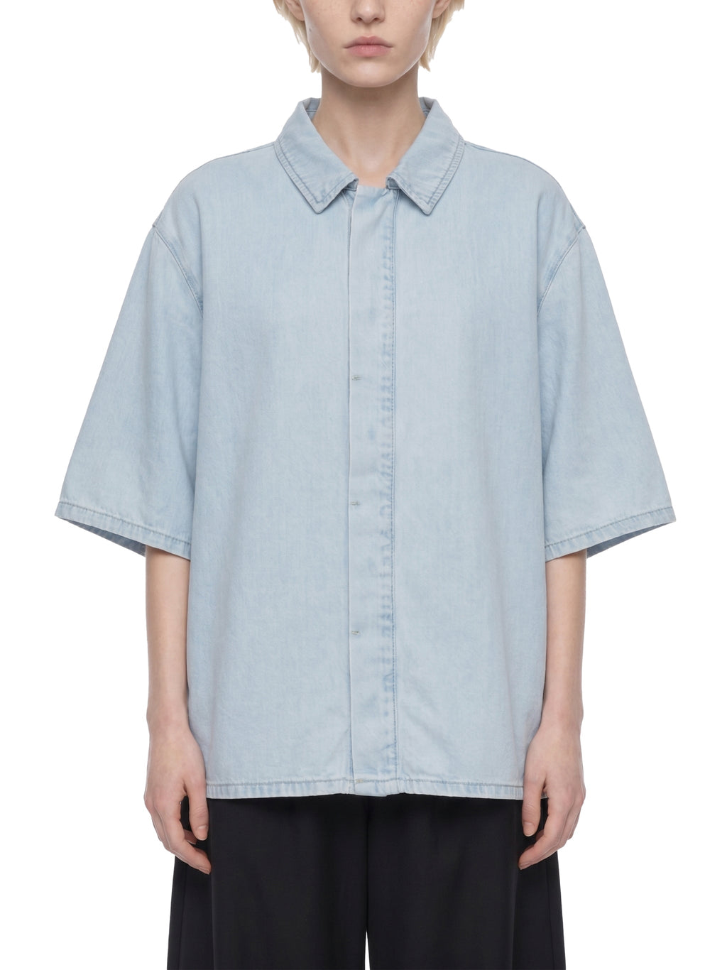 Unisex Vintage Wash Drop Shoulder Lyocell Shirt