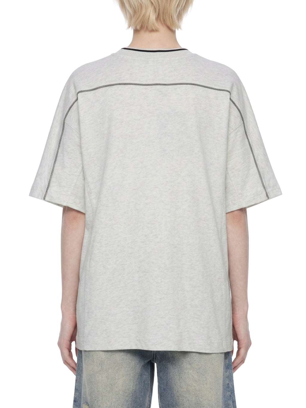 Unisex Oversized Contrast Tape T-Shirt