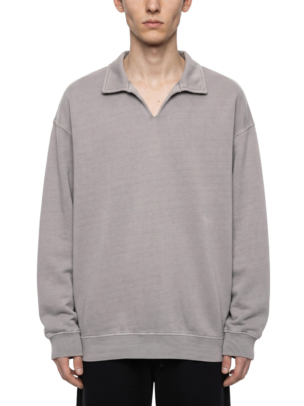 Unisex Vintage Wash Collared Sweatshirt