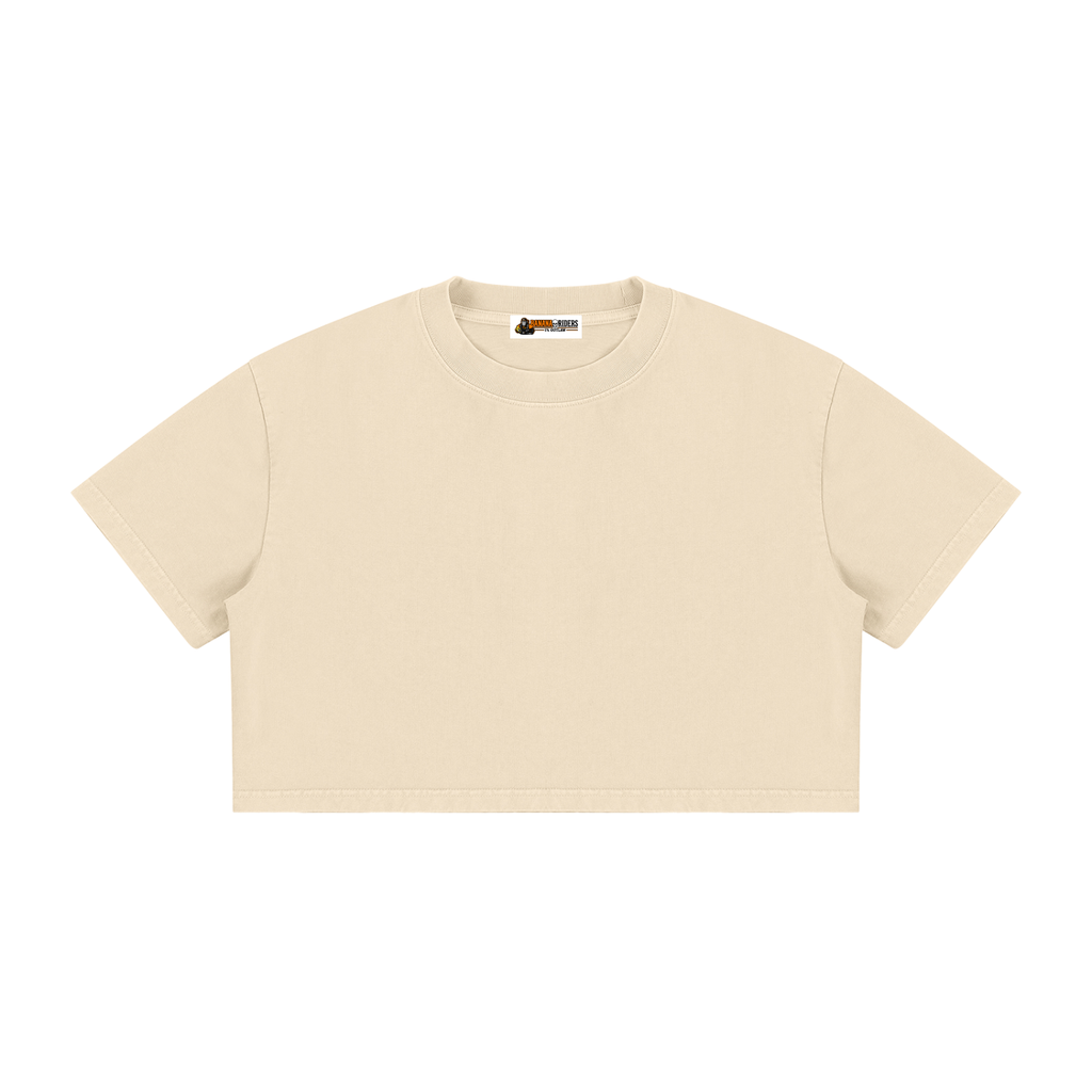 Women's Mineral Wash Cotton Crop T-Shirt