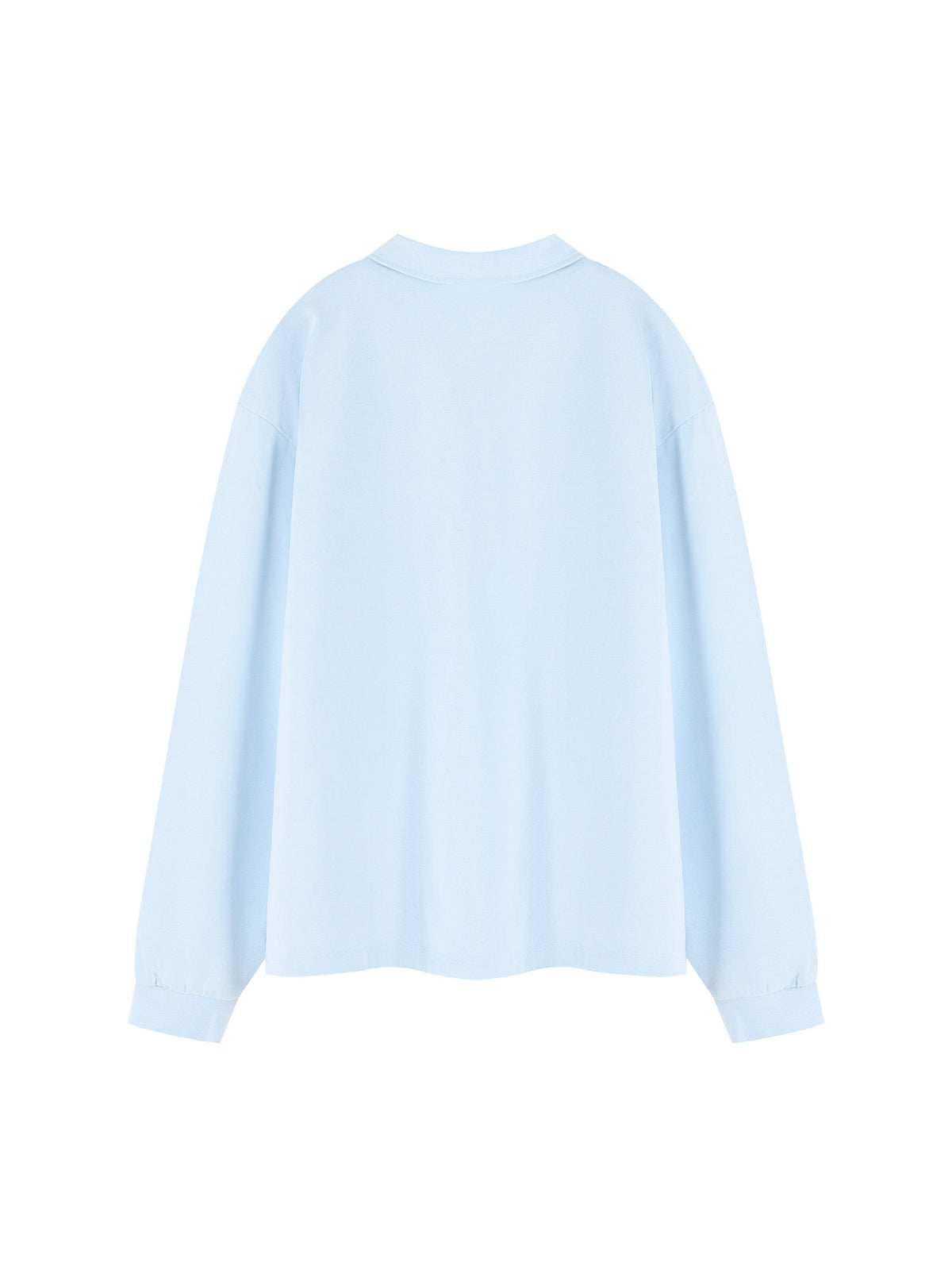 Unisex Loose Long Sleeve Polo Shirt