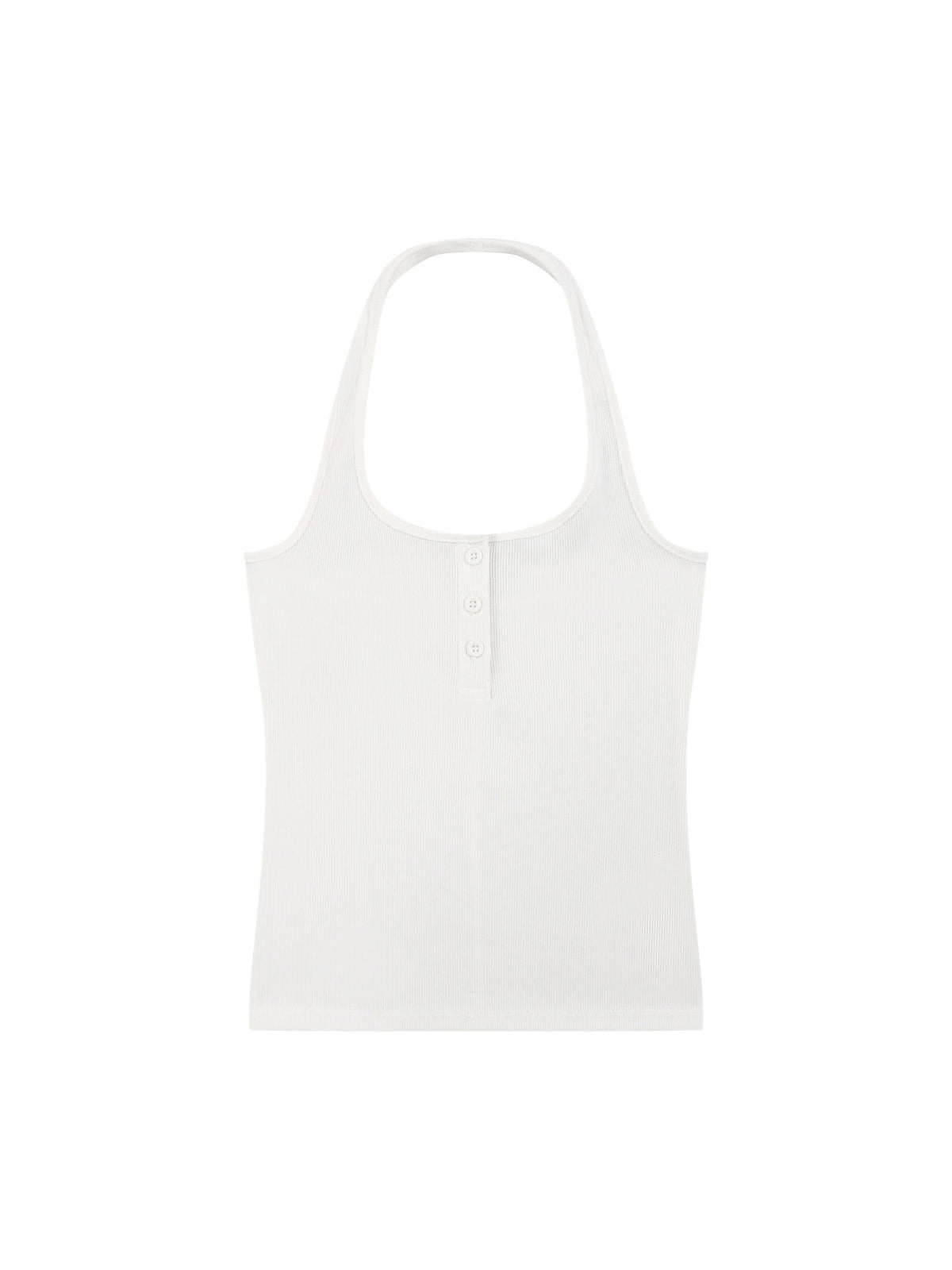 Women's Ribbed Henley Tank Top