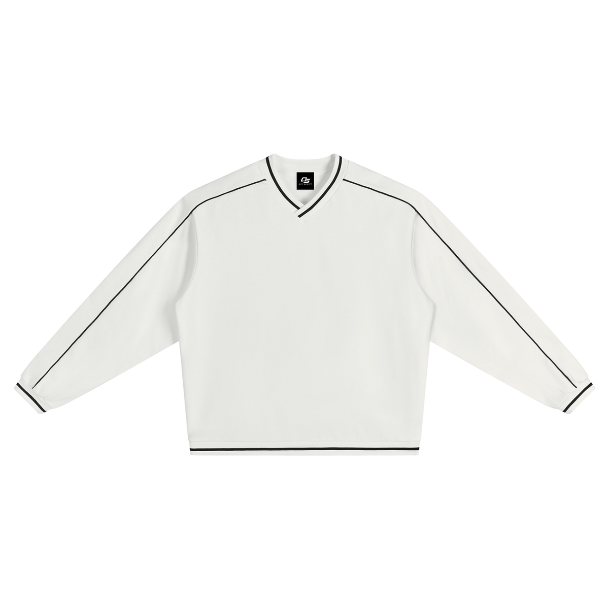 Unisex Color Block V-Neck Sweatshirt