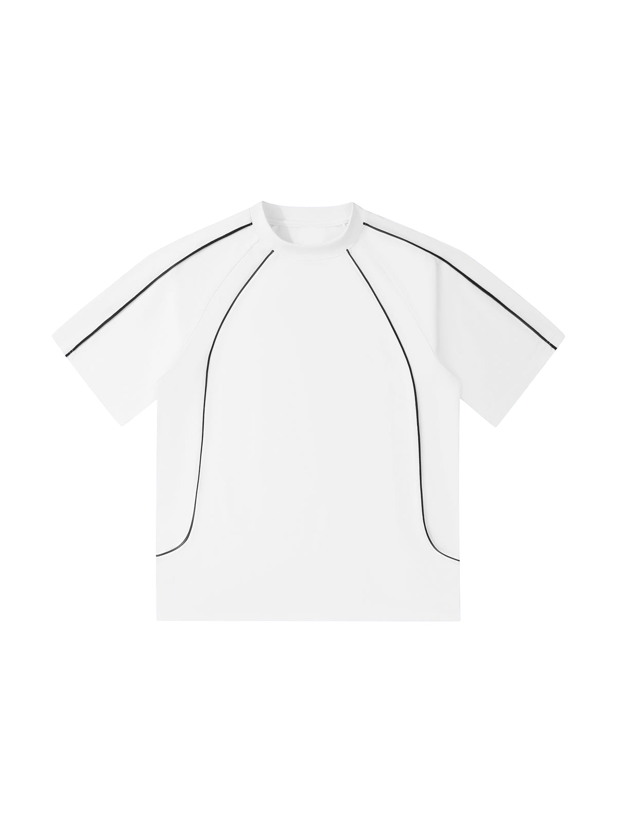Flower Grey Unisex Contrast Stitch Raglan T-Shirt front view