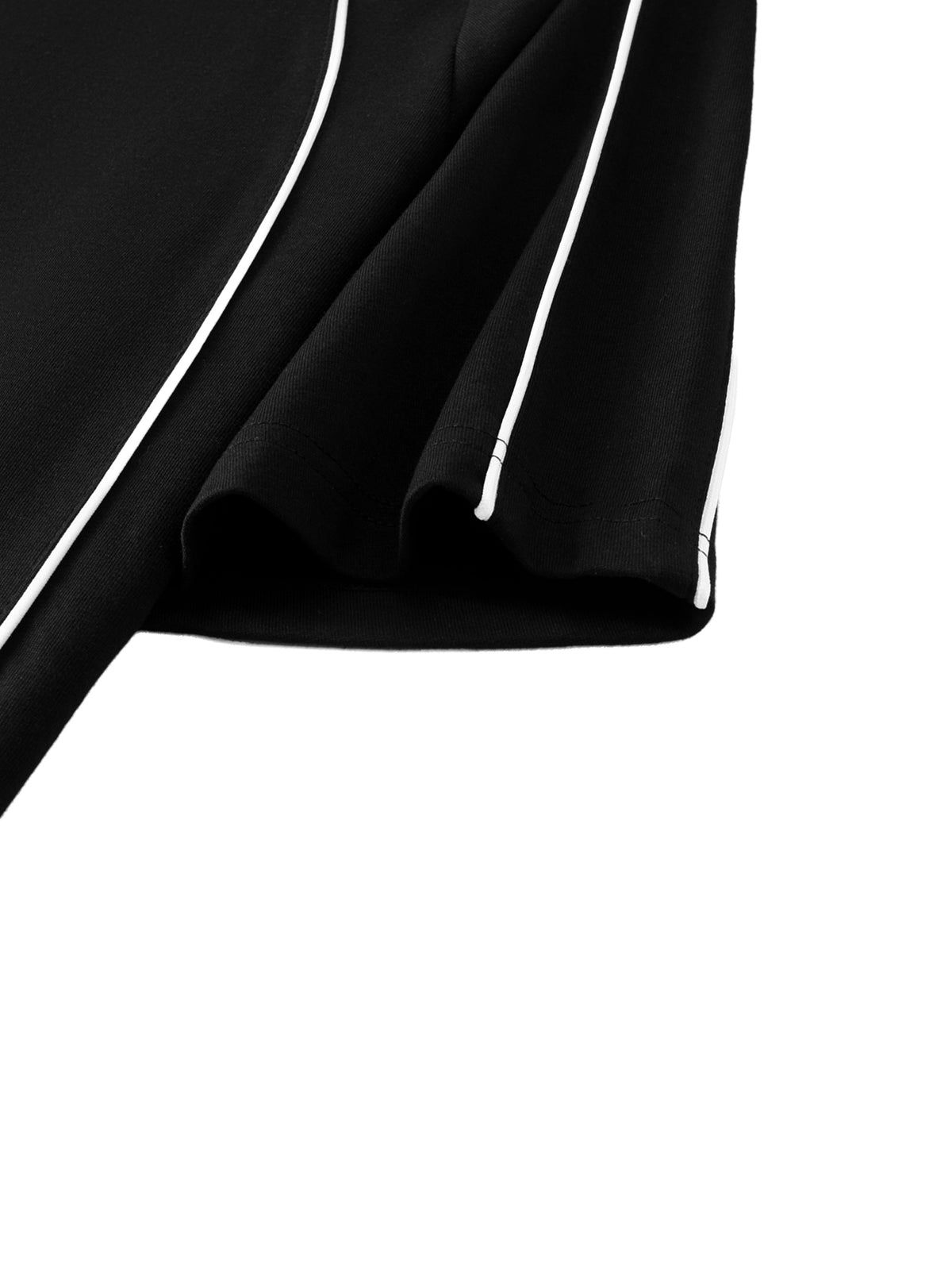 Unisex Contrast Stitch Raglan T-Shirt hem and contrast stitching detail