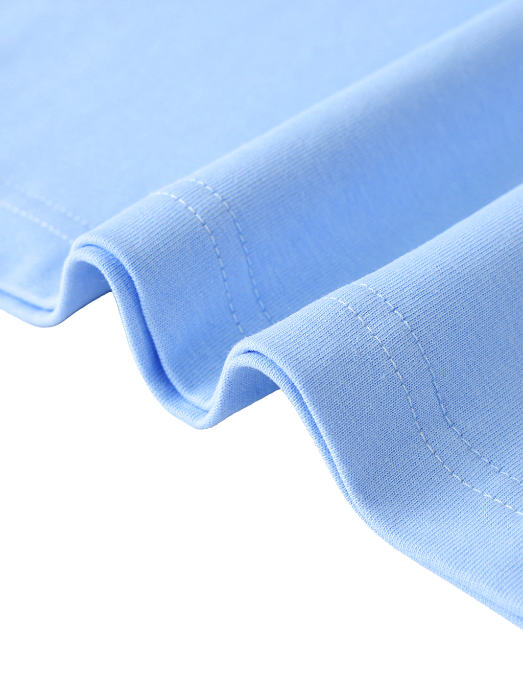Off Script Contrast Tape Crewneck Cotton T-Shirt - fabric drape detail