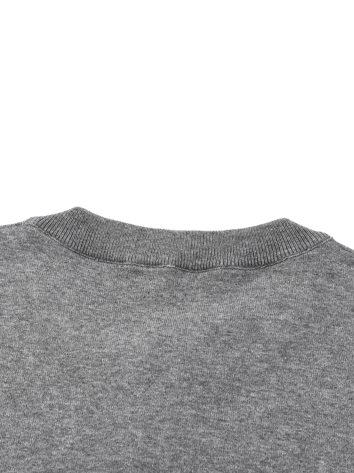 Off Script Cotton Knit Short Sleeve Henley T-Shirt - back neckline detail