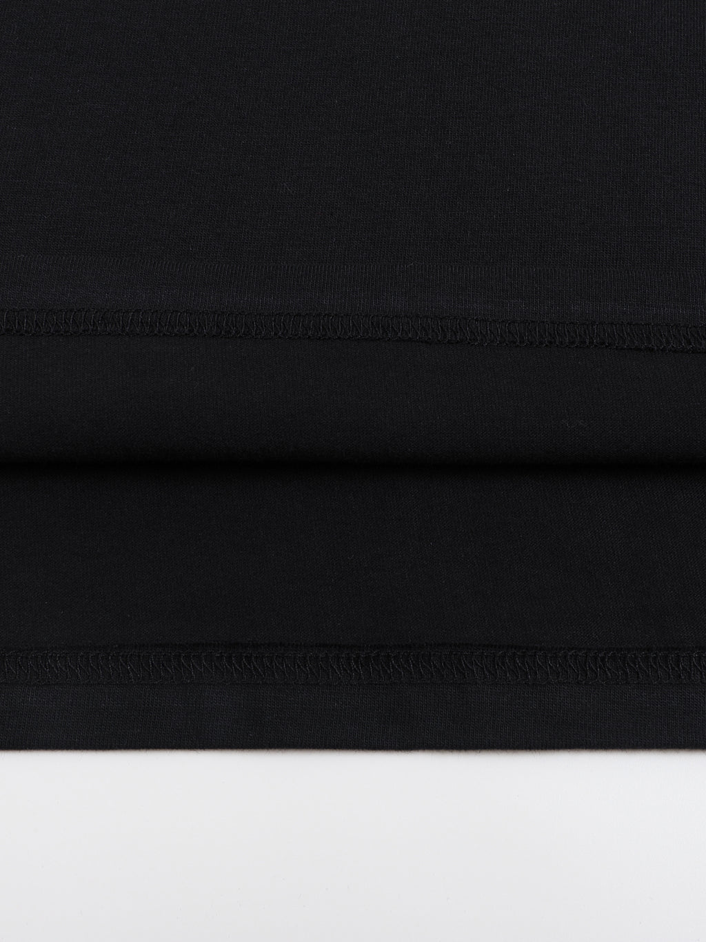 Off Script Crew Neck Drop Shoulder Long Sleeve Shirt - lower hem construction detail
