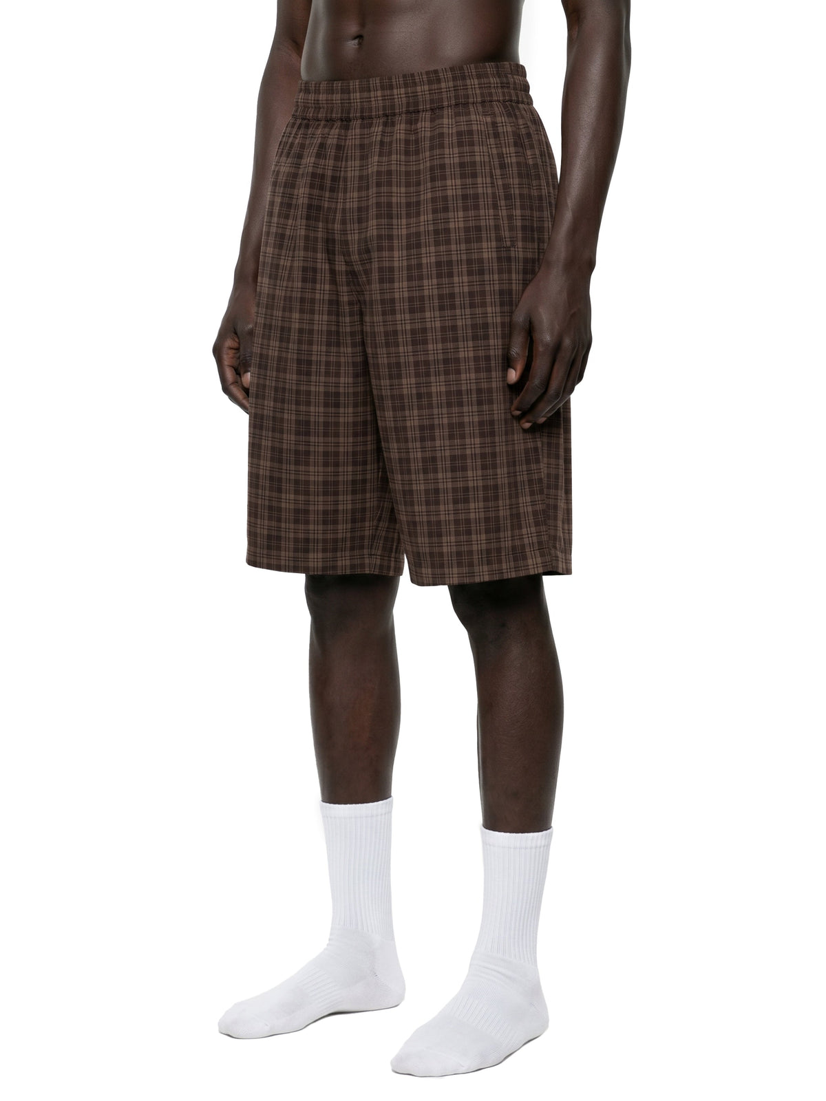Unisex Plaid Wide-Leg Shorts