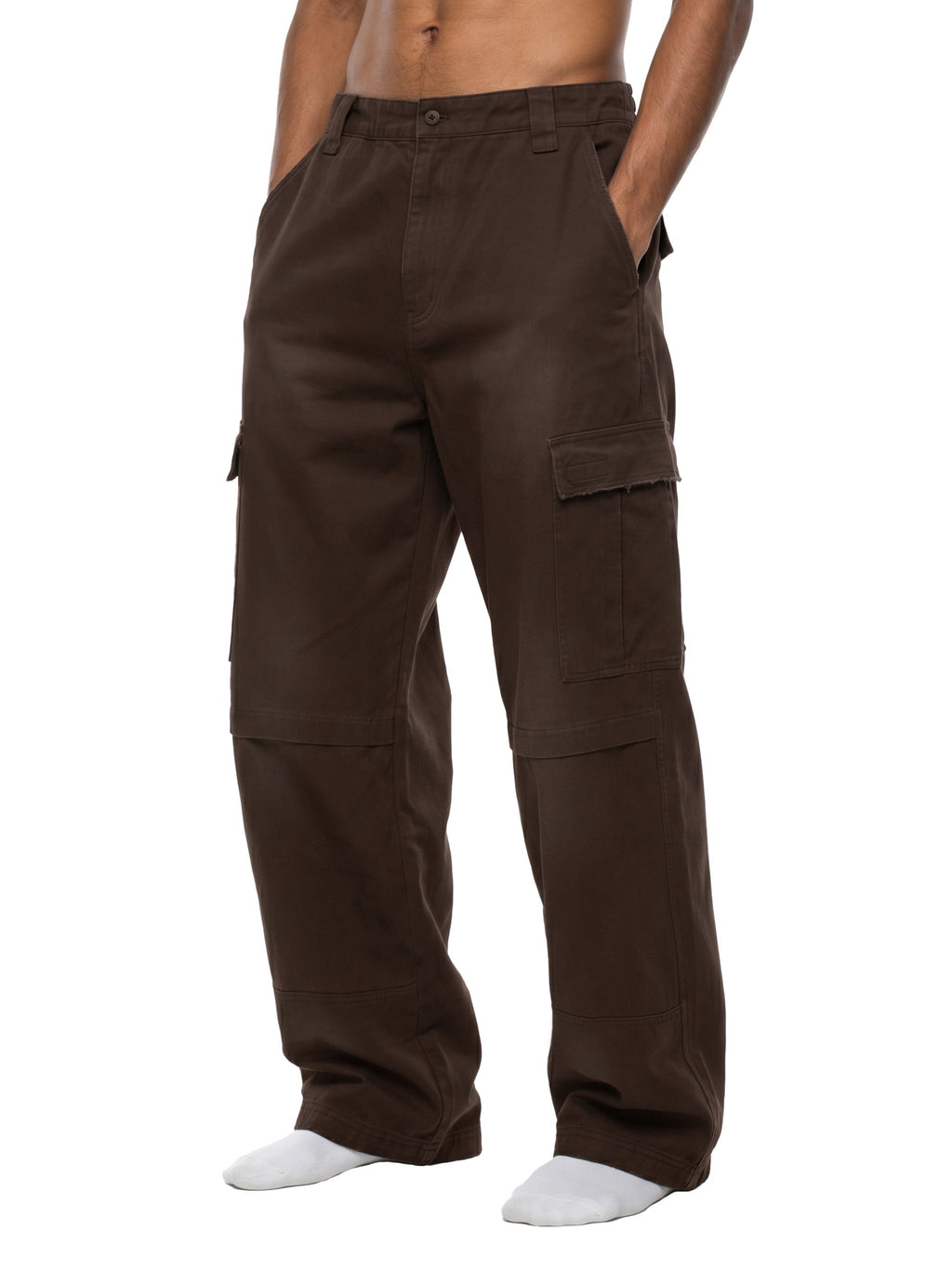 Unisex Sun Fade Washed Fleece Cargo Pants