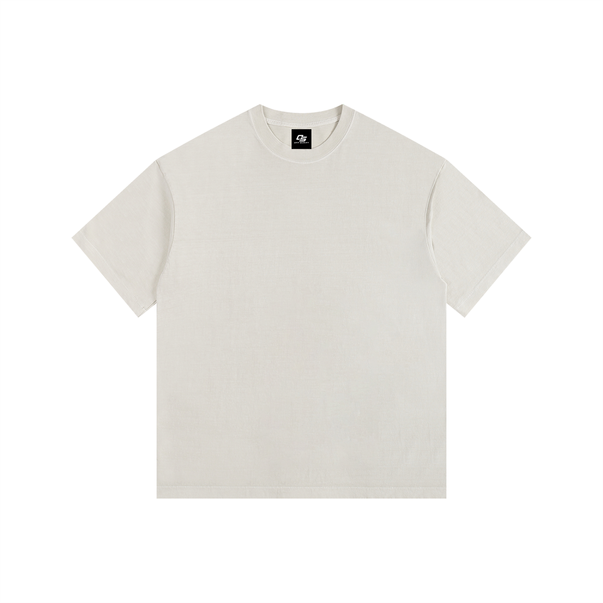 Light Apricot Unisex Vintage-Washed Oversized Cotton T-Shirt front view
