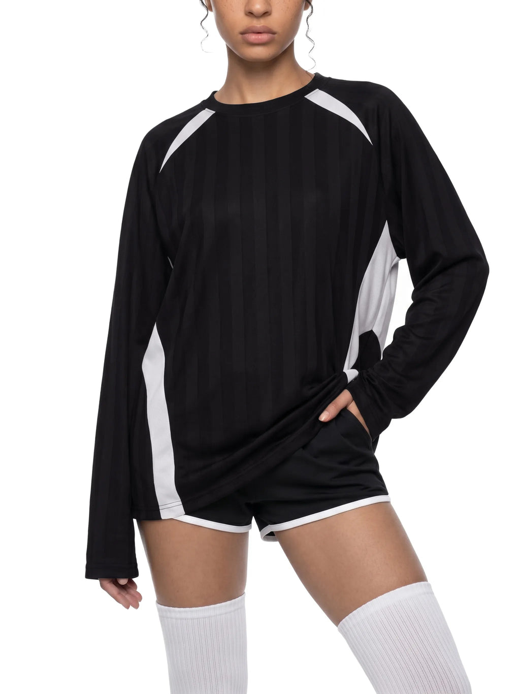 Unisex Color Block Jacquard Soccer Jersey